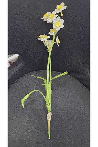 esdekor زهرة اصطناعية نرجس تازيتا غصين نبات النرجس متوسط ​​49 سنتيمتر ديكور نجمة البيت الأخضر 1 قطعة