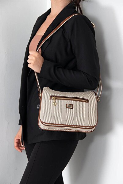 Silver Polo حقيبة كروس نسائية بيج - تان SP818