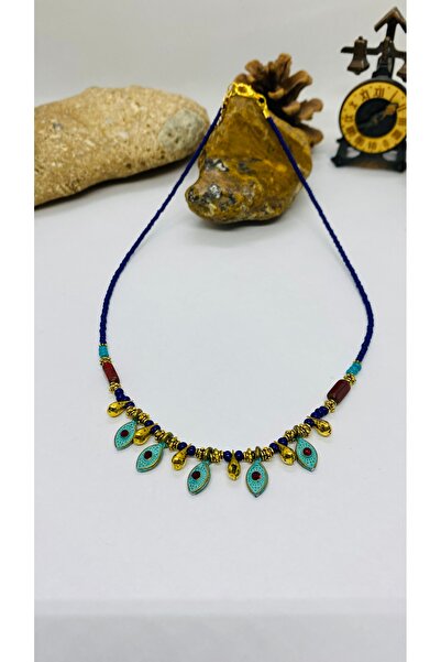 Porsuk Alternatif قلادة نسائية مصنوعة يدويًا من خرز الرمل مع جهاز الأرز