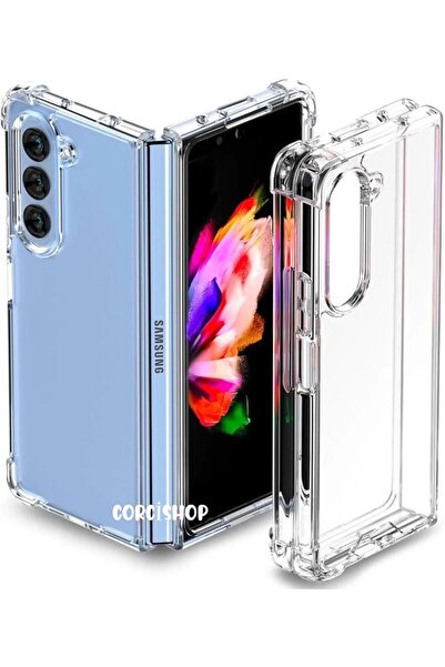piblue Samsung Galaxy Z Fold 5 Uyumlu Clear Şeffaf Sararmaz Renksiz Silikon K...