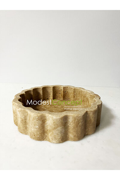 Modestmar Traverten Kase Kenar ve İç Detaylı 20cm