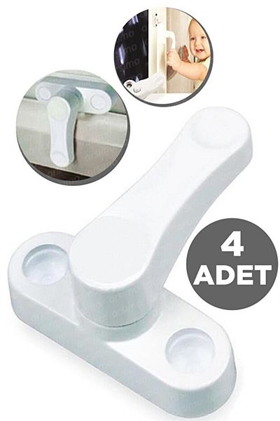efmues PVC Child Safety Lock Metal Window and Door Safety Lock 4 Pieces