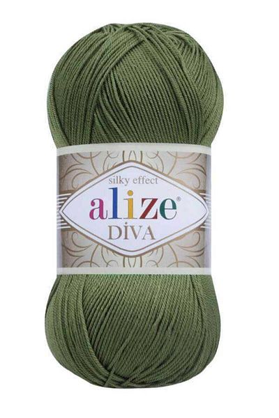Alize Σετ καλοκαιρινό μπικίνι Diva Mercerized 5 Pieces Twine - Knitting Twine, 79 Basil