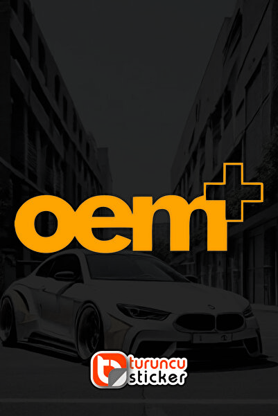 Turuncu Sticker OEM+ - OEM Plus حروف السيارة - ملصق زجاجي للدراجة النارية 20 ...