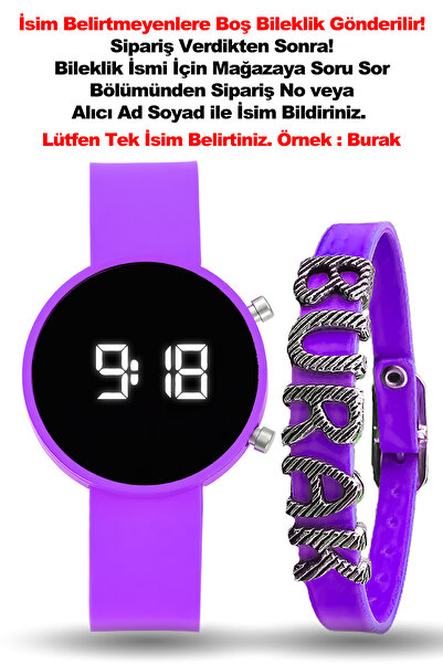 tutkanstore Çocuk Kol Saati ve İsme Özel Bileklik Kombin Takvim Su Geçirmez K...