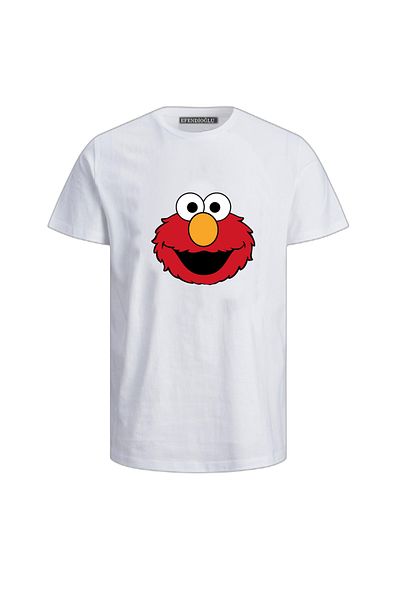 Efendioğlu Design Tricou pentru copii din bumbac - Cookie Monster Elmo Printed