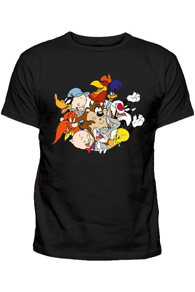 Efendioğlu Design Cotton Soft T-Shirt with Cartoon Character for Children