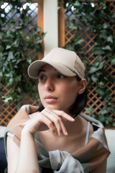 Mrey Șapcă sport unisex bej basic cu velcro la spate, reglabilă, de vară, tip...