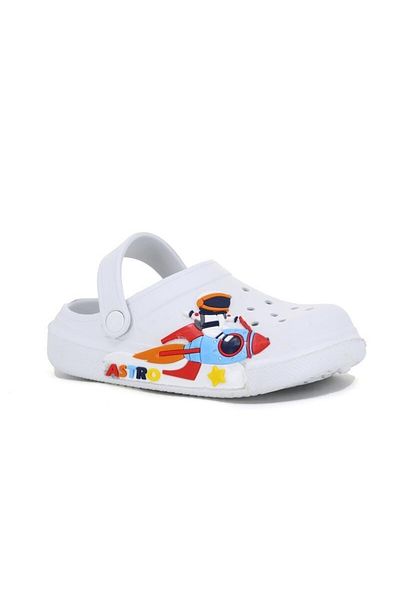 Calx Boy's Astronaut Figured Non-Slip Comfortable Sole Pool-Beach-Vacation-Garden Cross Slippers Sandals