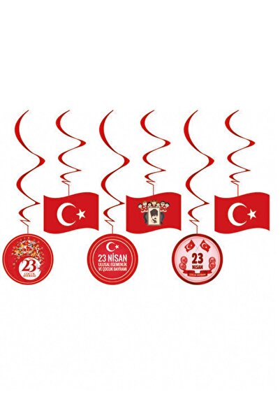 Patladı Gitti 23 Nisan Kutlama Tavan Sarkıt Süs 6'lı Duvar Süsü