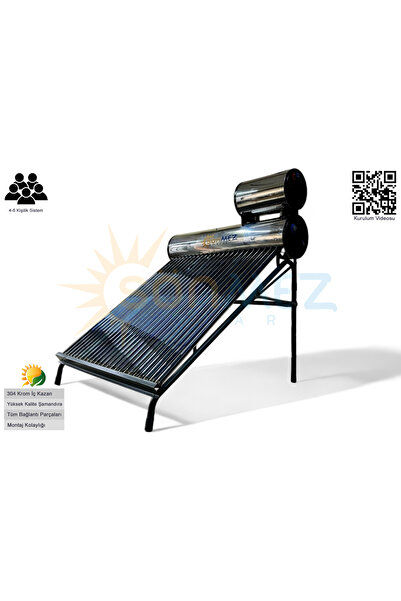 Sönmez Solar Enerji 24x Krom Basınçlı Vakum Tüplü Güneş Enerji Sıcak Su Siste...