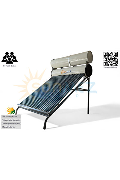 Sönmez Solar Enerji 24x Vakum Tüplü Güneş Enerji Sıcak Su Sistemi