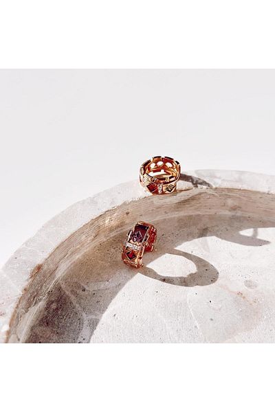 Vesce Atelier Fenicottero Steel earrings