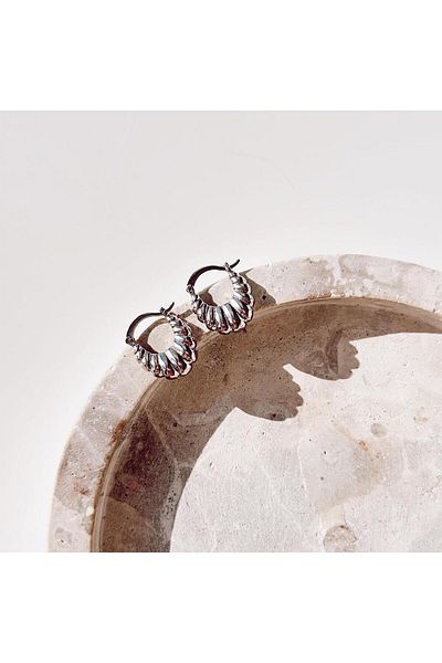 Vesce Atelier Canna Steel earrings