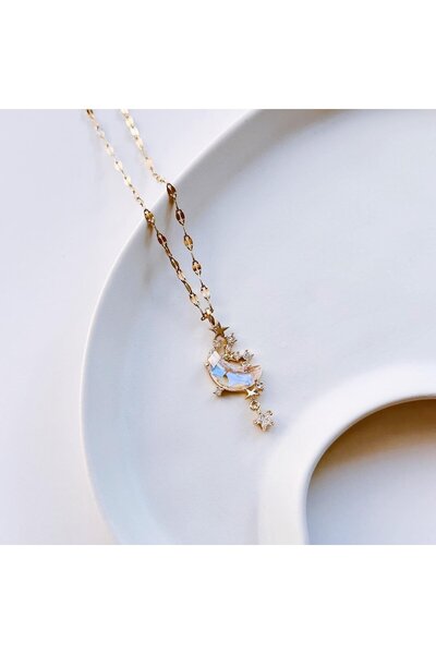 Vesce Atelier قلادة ستيلا لوناري من الفولاذ