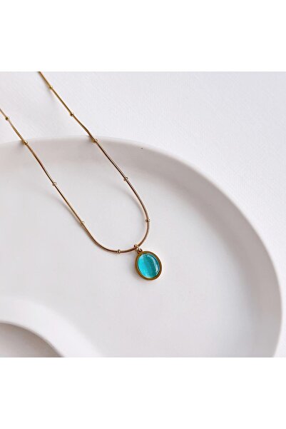 Vesce Atelier قلادة من الفولاذ باللون الأزرق من Je Suis