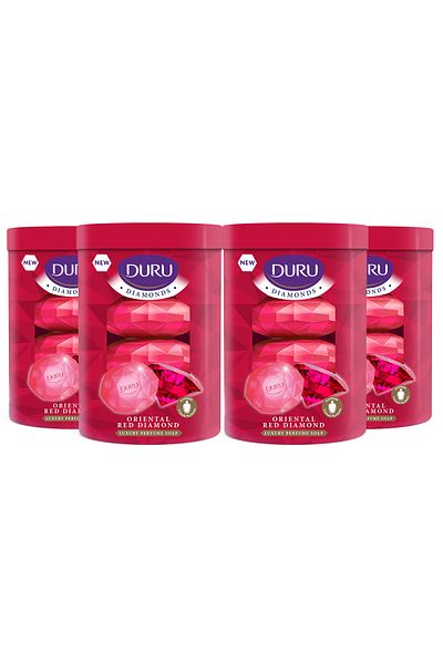 Duru Diamonds Series Oriental Red Diamond 16 Pieces Beauty Soap 4x360 gr