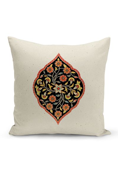 Bertille Home Ramadan Series Double Sided Digital Printed 4-Piece Throw Pillow Case Set (Ramadan Cushion Cover Set)