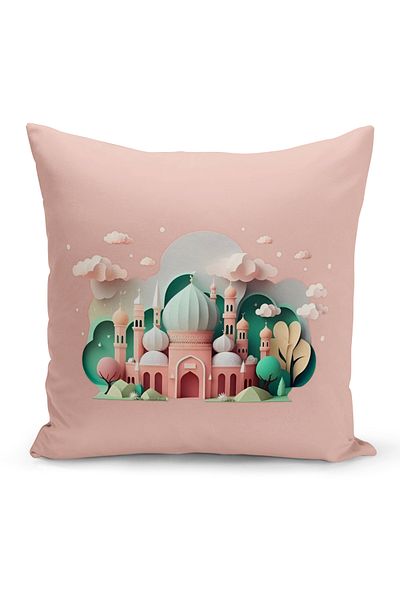 Bertille Home Ramadan Series Double Side Digital Printed Σετ 4 Μαξιλαροθήκης Ριχτάρι (Σετ Κάλυμμα Μαξιλαριού Ramadan)