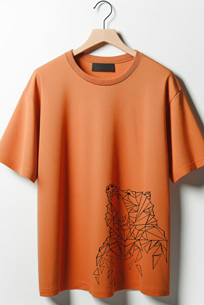 Vordevia Unisex Oversize kroj Medved Štampano okrugla kragna Majica