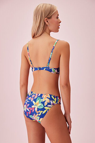 SUWEN Pileli Desenli Bikini Alt