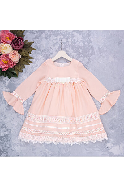 Neon FİYONKLU DANTELLİ ELBİSE