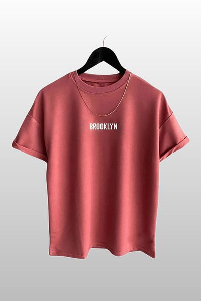 MODAGEN Μπλουζάκι Unisex Brooklyn Printed 3 Pack αποξηραμένο τριαντάφυλλο-λιλά-μοβ