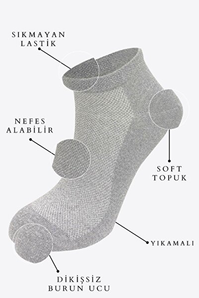 KRAL SOCKS Men's Socks Cotton Extra Comfortable and Soft Mesh Screw 5 Pair Boxed Socks Set