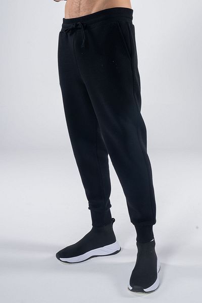 Friday Offset Agar Men's Black Pocketed Elastic Jogger Trousers Sweatpants