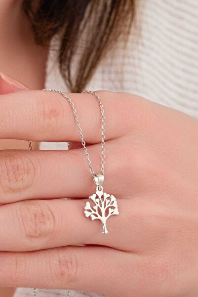 BegiSilver 925 Ayar Gümüş Hayat Ağacı Kolye Kadın Şık Tasarım Minimal Günlük ...