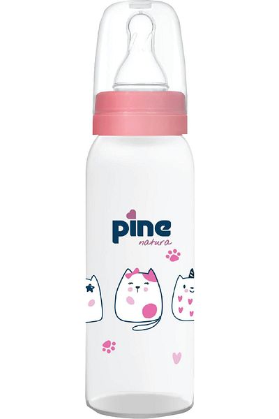 Pine Natura Narrow Mouth Glass Baby Bottle (250 ML) 1 piece