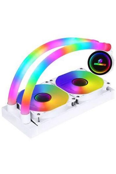 GAMEBOOSTER نظام التبريد السائل Infinity 240 White Edition Argb
