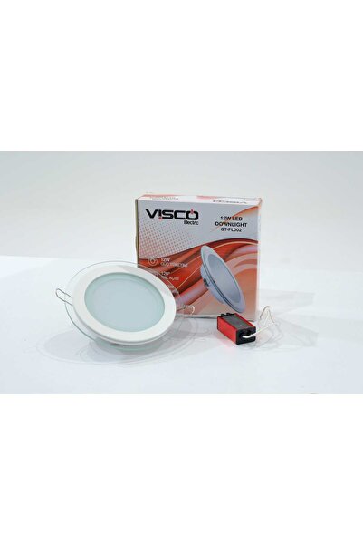 VİSCO ELEKTRİK Visco 12w Downlıght Led Panel Camlı Beyaz 6500k(ÖLÇÜLER AÇIKLAMADA)