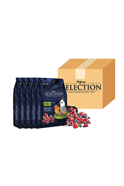 myyem selection parakeets 10 çeşit gerçek meyve parçalı paraket yemi 1kg ( 5 ...