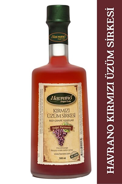 Havrano %100 Doğal Fermente Kırmızı Üzüm Sirkesi 500 Ml