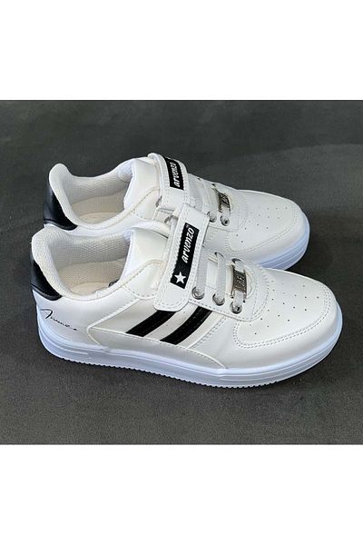 GGSTORE Pantofi sport pentru băiat Arvenzo 77 - 33 Model Alb Negru