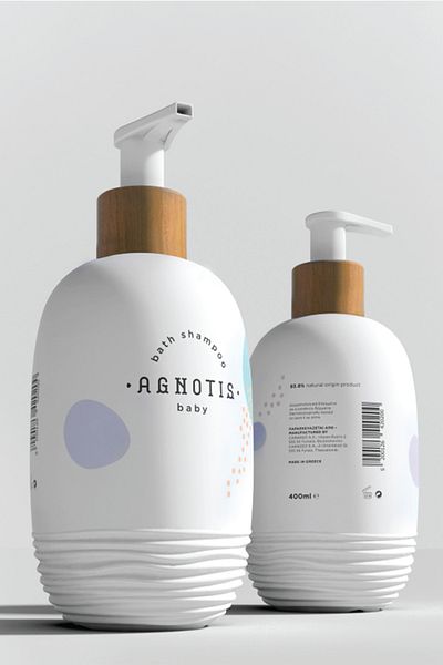 Agnotis Baby Bath Shampoo Shampoo for Babies and Children 400 ml Natural Sponge Natural Shower Sponge