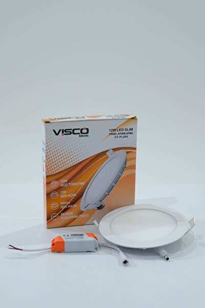 VİSCO ELEKTRİK Visco 12w Led Slim Panel Ip20 Beyaz(ÖLÇÜLER AÇIKLAMADA)