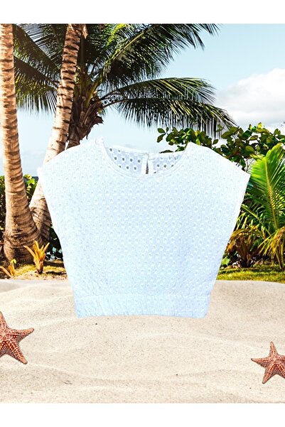 LİTTLE TORTOİSE ДІВЧАТКА МЕРЕЖИВНА ТКАНИНА БІЛА КРОП Т-ШІРТ