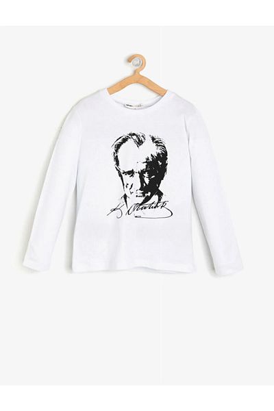 Haba ΠΑΙΔΙΚΟ ΜΑΚΡΥΜΑΝΙΚΟ T-Shirt ATATURK SILHOUETTE