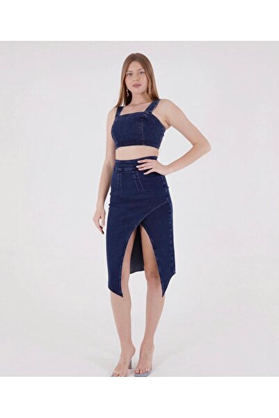 Xlovejeans asimerik kesim detay etek