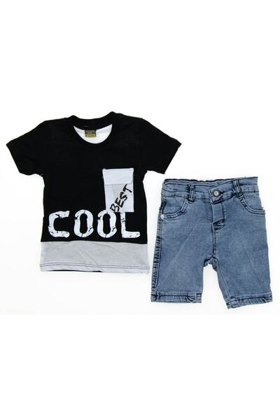 Zeni Kids 144-00-23 طقم قطن ممشط للأطفال مكون من قطعتين 9-24 شهرًا