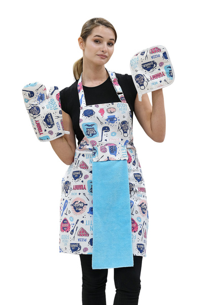 sevilya مريلة مطبخ مقاومة للماء ومضادة للسوائل من توليبا مع حزام قابل للتعديل...