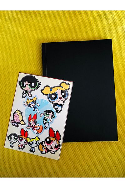 icase Set de activități pentru fete Powerpuff - Autocolant și Blocnotes pentru computer Blossom