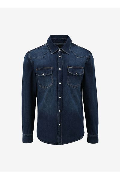 Lee Cooper Slim Fit Men's Denim Shirt 242 LCM141003 WOLKER MELORA DB MID