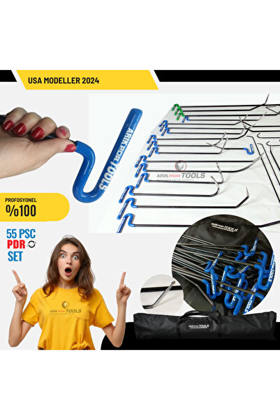 ARIKPDRTOOLS 55 PARÇA AMERİKAN 2024 MODEL BOYASIZ GÖÇÜK ONARIM ÇUBUK SETİ