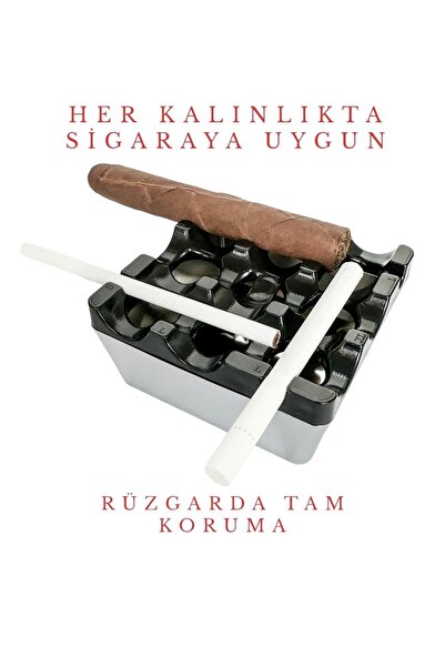 Aksesuar Renkli&krom Yanmaz Plastik Izgara Küllük