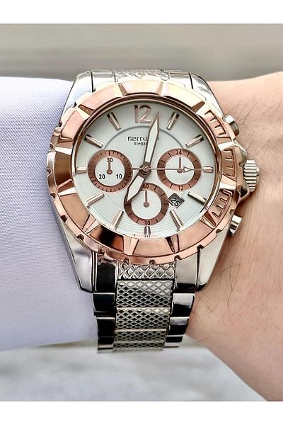 Ferrucci Men's Metal Band Wristwatch