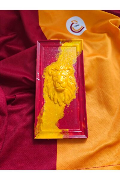 ksana choco Sarı Kırmızı Aslan Temalı El Yapımı Tablet Belçika Çikolatası