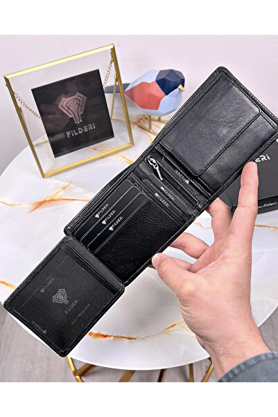 Fil Deri Πορτοφόλι από γνήσιο δέρμα Atatürk Signature Πορτοφόλι πολλαπλών θέσεων